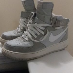 Nike Air Force 1 mid (grey & white) 10 mens